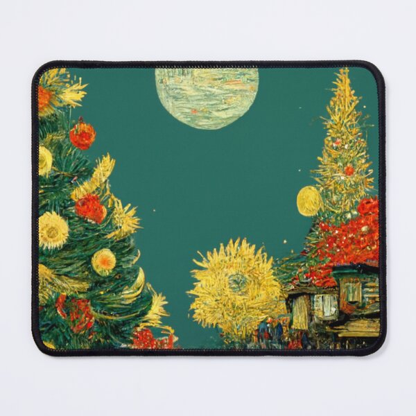 Item preview, Van Gogh Christmas Painting Starry Night Remake designed and sold by CandyDroidMerch.