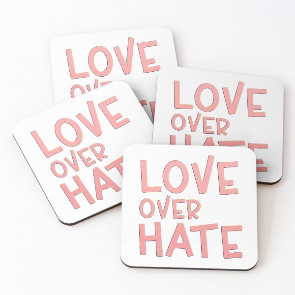 Item preview, Love Over Hate Pastel Pink Sans Serif Typography Inspirational Quote designed and sold by Cawaiico.