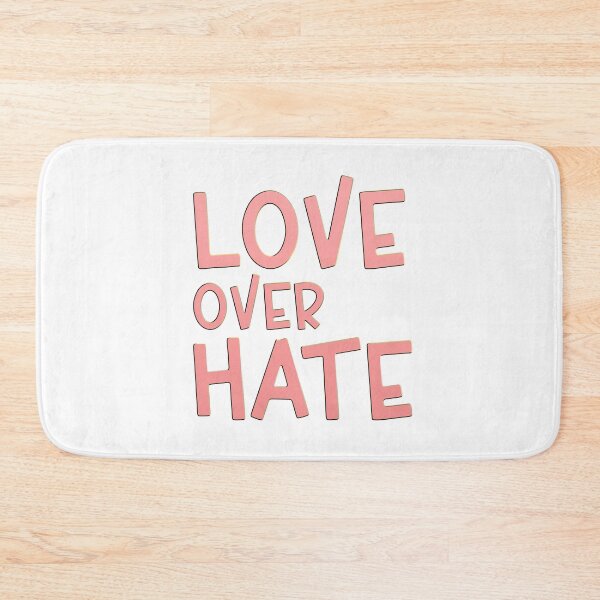 Item preview, Love Over Hate Pastel Pink Sans Serif Typography Inspirational Quote designed and sold by Cawaiico.