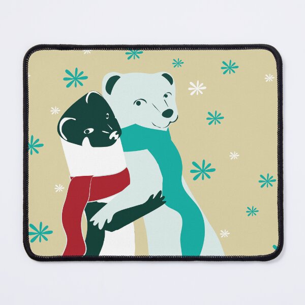 Item preview, Mustelid Christmas Weasel Hugs cream #2 designed and sold by belettelepink.