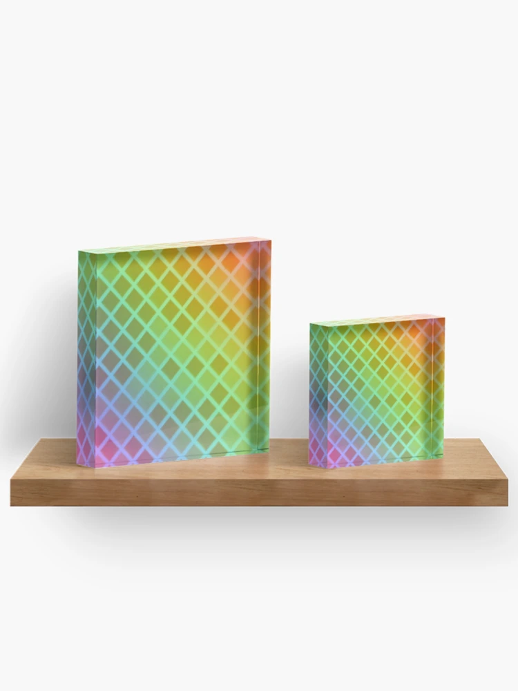 Thumbnail 3 of 5, Acrylic Block, Multi Color Triangular pattern designed and sold by Gamicnum.