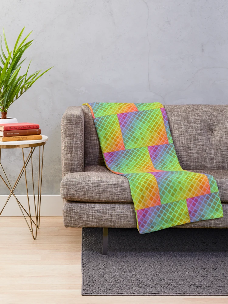 Thumbnail 2 of 6, Throw Blanket, Multi Color Triangular pattern designed and sold by Gamicnum.