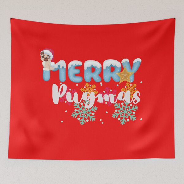Item preview, Merry Pugmas. Christmas pugmas. Festive pugmas, festive pugs designed and sold by Doggymadness.