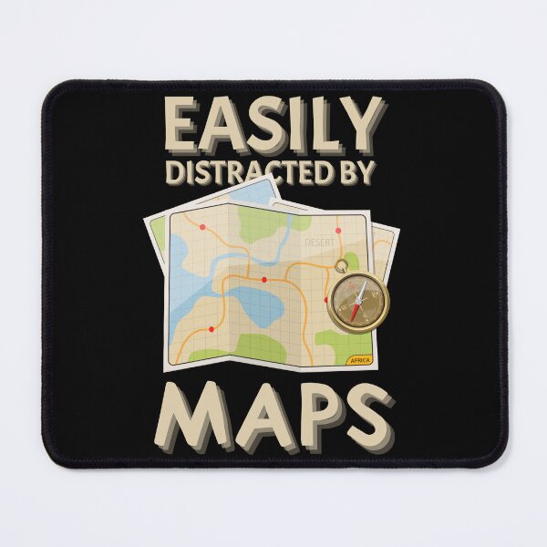 Item preview, Funny Geography Teacher - Easily Distracted by Maps designed and sold by laiwole.