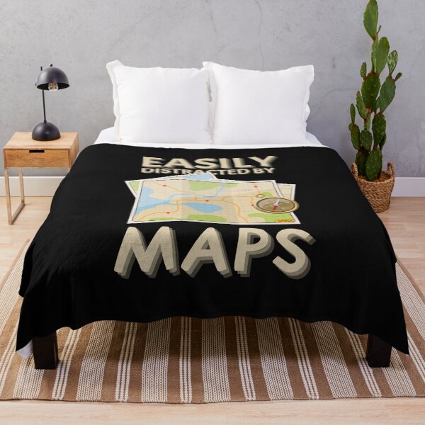 Item preview, Funny Geography Teacher - Easily Distracted by Maps designed and sold by laiwole.