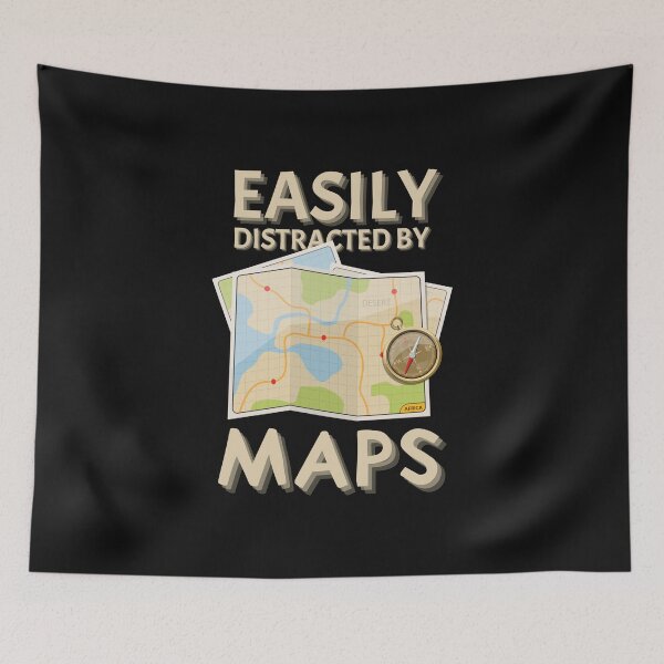 Item preview, Funny Geography Teacher - Easily Distracted by Maps designed and sold by laiwole.