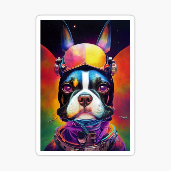 Item preview, Astronaut Boston Terrier Puppy Nr. 1 designed and sold by thesupremewiz.