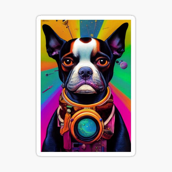 Item preview, Astronaut Boston Terrier Puppy Nr. 2 designed and sold by thesupremewiz.