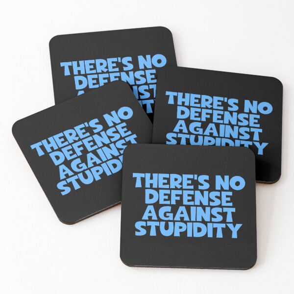 Item preview, There's No Defense Against Stupidity - Friedrich Nietzsche Quotes designed and sold by JourneyCreative.