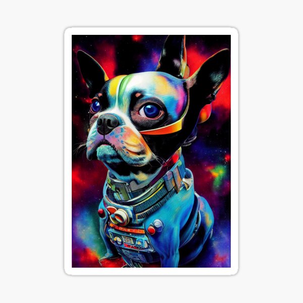 Item preview, Astronaut Boston Terrier Puppy Nr. 3 designed and sold by thesupremewiz.
