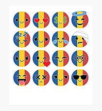 Romania Emoji Photographic Print