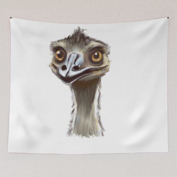 Item preview, Cute Emu Drawing designed and sold by WeHeartAnimals.