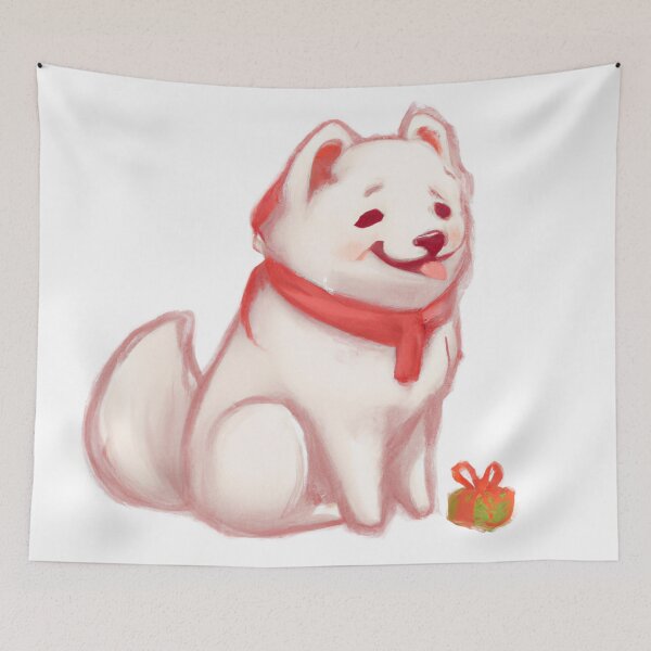 Item preview, Cute Samoyed Drawing designed and sold by WeHeartAnimals.