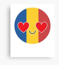 Romania Emoji Canvas Print