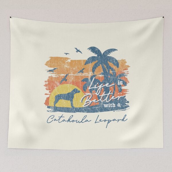 Item preview, Life is Better With Catahoula Leopard Beach Sunset Retro Vintage designed and sold by rafaeltto.