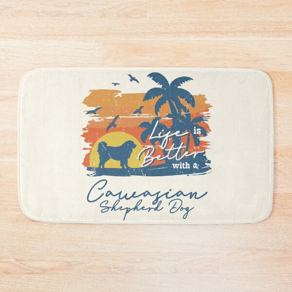 Item preview, Life is Better With Caucasian Shepherd Dog Beach Sunset Retro Vintage designed and sold by rafaeltto.