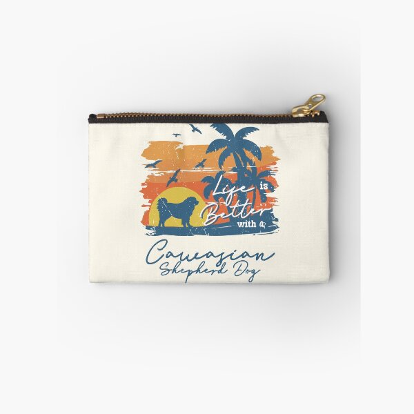 Item preview, Life is Better With Caucasian Shepherd Dog Beach Sunset Retro Vintage designed and sold by rafaeltto.