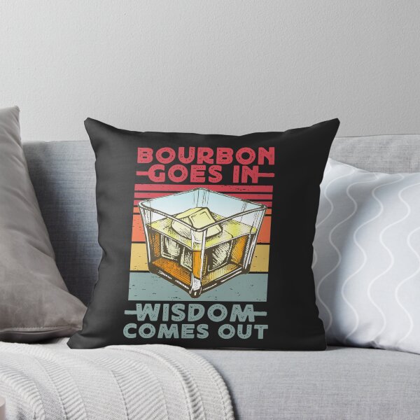 Item preview, Cool Funny Vintage Retro Quote - Bourbon Goes In, Wisdom Goes Out designed and sold by laiwole.