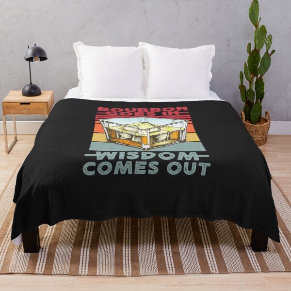 Item preview, Cool Funny Vintage Retro Quote - Bourbon Goes In, Wisdom Goes Out designed and sold by laiwole.