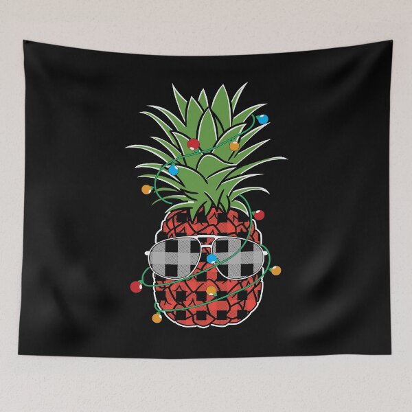 Item preview, Pineapple Christmas Tree Lights Red Plaid Sunglasses Women Boy designed and sold by Designer-Girl.