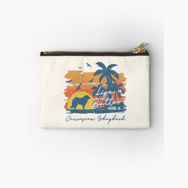 Item preview, Life is Better With Caucasian Shepherd Beach Sunset Retro Vintage designed and sold by rafaeltto.