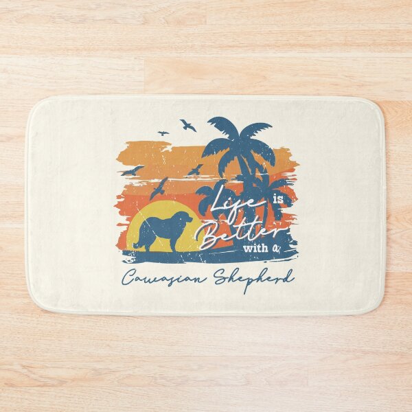 Item preview, Life is Better With Caucasian Shepherd Beach Sunset Retro Vintage designed and sold by rafaeltto.