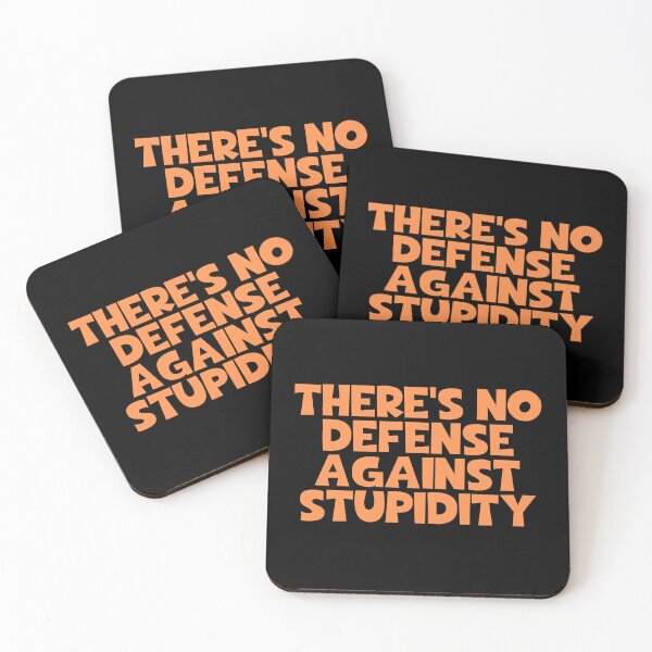 Item preview, There's No Defense Against Stupidity - Friedrich Nietzsche Quotes designed and sold by JourneyCreative.
