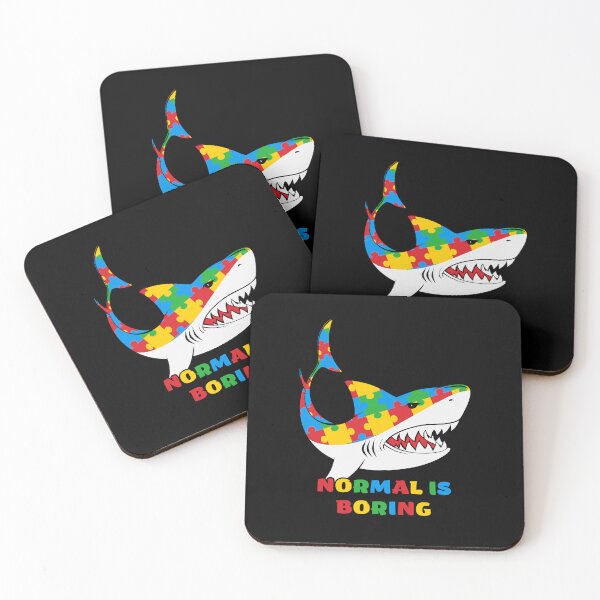 Item preview, Normal Is Boring Autism Shark designed and sold by RockBeeDesigns.