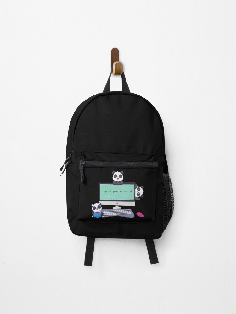 Thumbnail 1 of 3, Backpack, Import Pandas Python Joke design designed and sold by t1n3333.