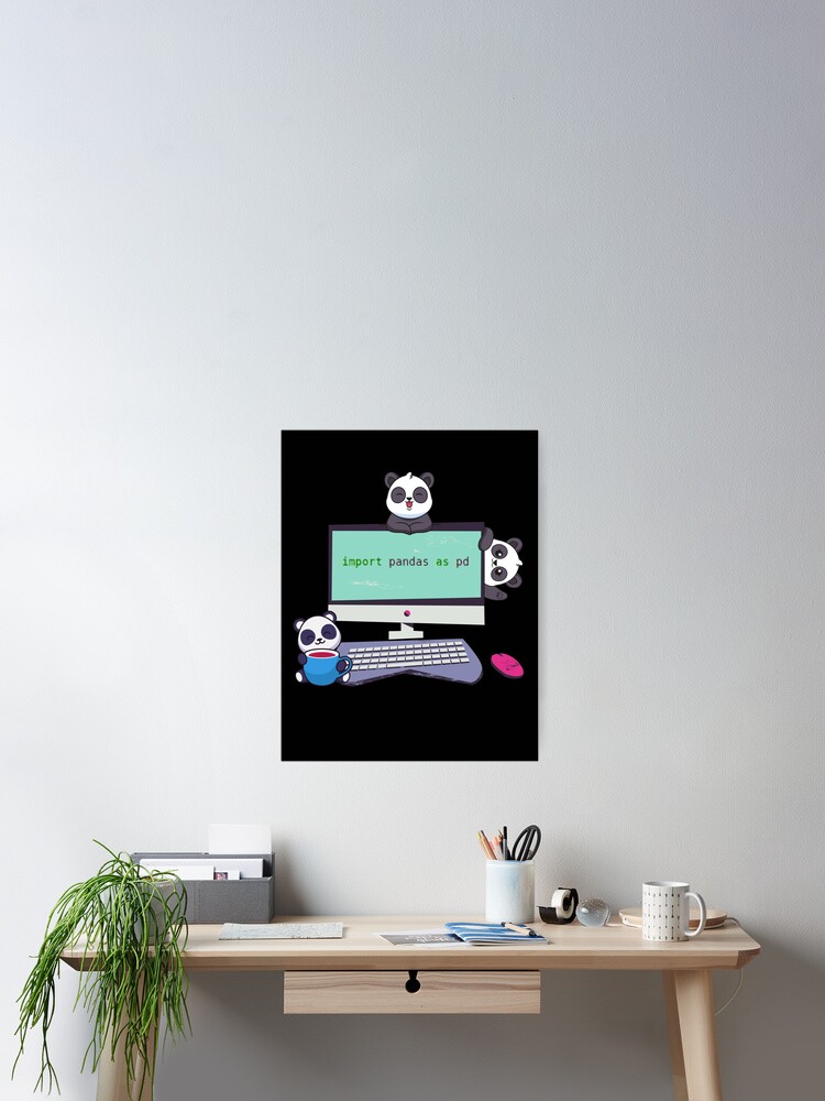 Thumbnail 2 of 3, Poster, Import Pandas Python Joke design designed and sold by t1n3333.