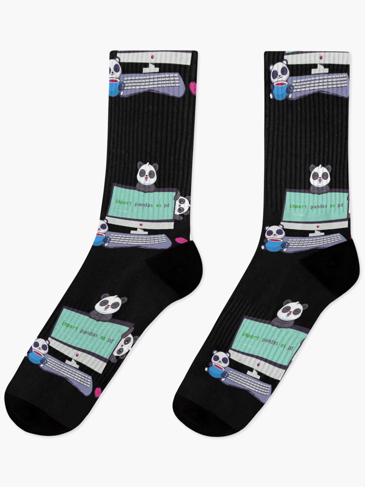 Thumbnail 1 of 5, Socks, Import Pandas Python Joke design designed and sold by t1n3333.