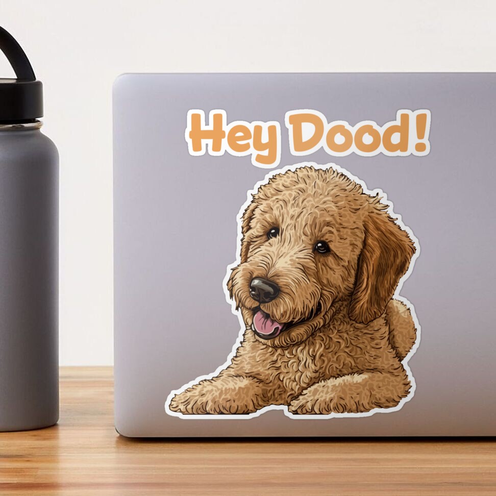Cute Hey Dood Doodle Dog Goldendoodle Labradoodle Puppy Sticker for Sale  by PrestoDesign | Redbubble