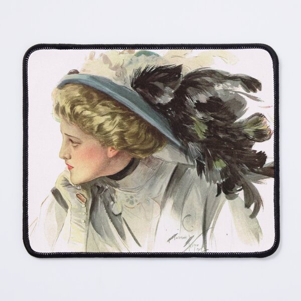 Item preview, Woman with Feathered Hat (1907) - Harrison Fisher designed and sold by SALON DES ARTS.