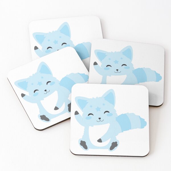 Item preview, Super Adorable Fox Retro Design Baby Pink Blue designed and sold by ivaostrogonac.