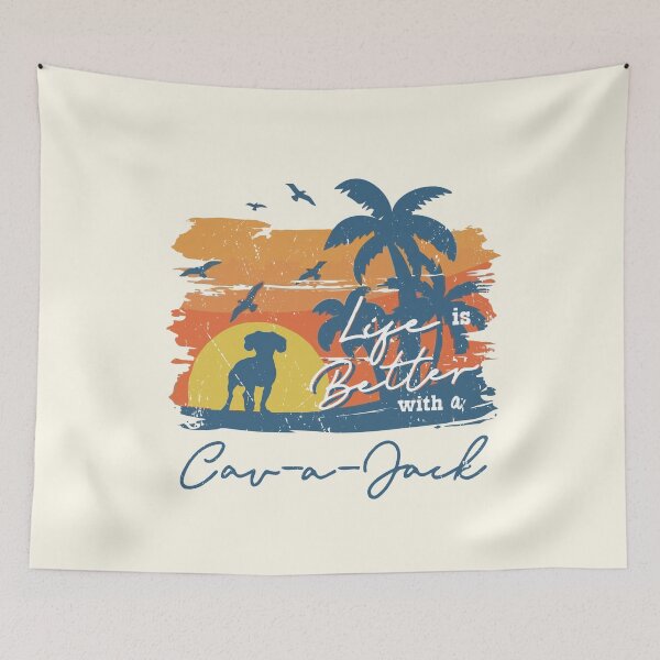 Item preview, Life is Better With Cav-a-Jack Beach Sunset Retro Vintage designed and sold by rafaeltto.