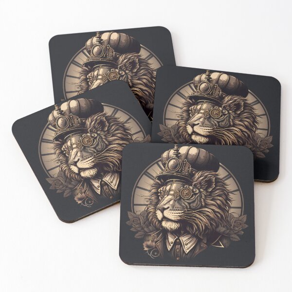 Item preview, Steampunk Lion | Digital art designed and sold by AsabIIArt.