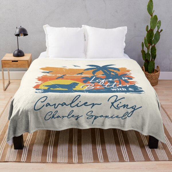 Item preview, Life is Better With Cavalier King Charles Spaniel Beach Sunset Retro Vintage designed and sold by rafaeltto.