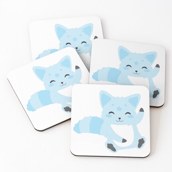 Item preview, Super Adorable Fox Retro Design Baby Pink Blue designed and sold by ivaostrogonac.
