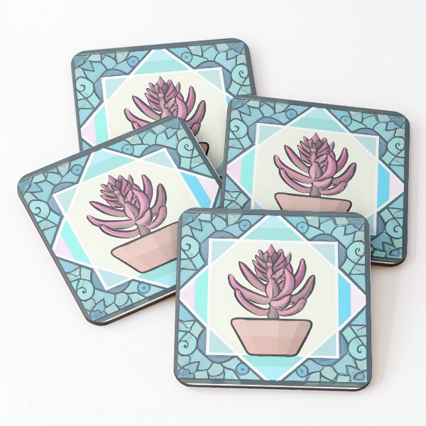 Item preview, Pastel Succulent Tile designed and sold by Sr-Javier.