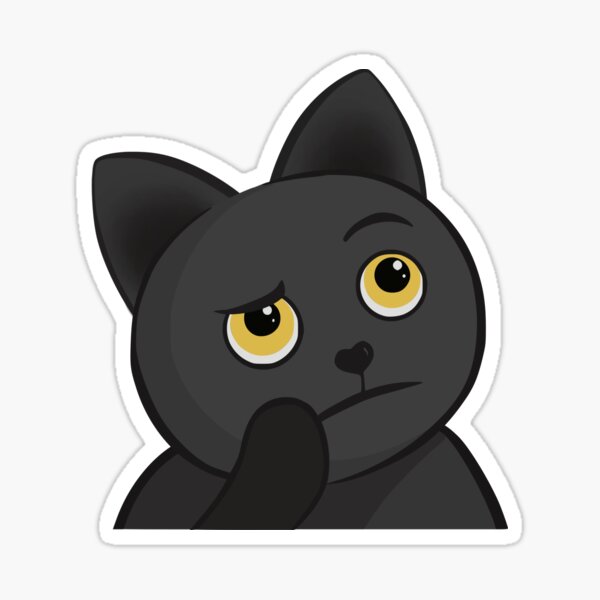 Seriously? 😼 Suspicous Felini Kitty Cat Emoji Sticker Raised Eyebrow