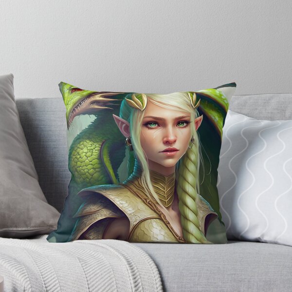 Item preview, The Green Elf Dragon Rider - spiritual art spiritual artwork spirituality wellness well-being designed and sold by LvSoulCreations.