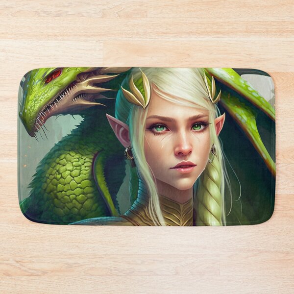 Item preview, The Green Elf Dragon Rider - spiritual art spiritual artwork spirituality wellness well-being designed and sold by LvSoulCreations.