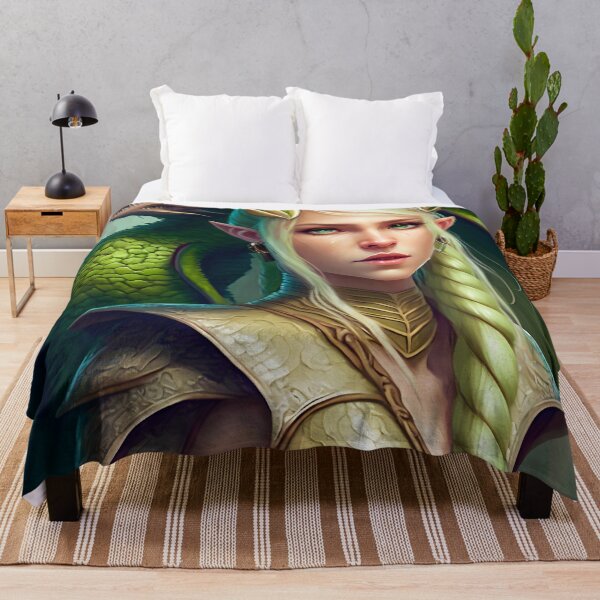 Item preview, The Green Elf Dragon Rider - spiritual art spiritual artwork spirituality wellness well-being designed and sold by LvSoulCreations.