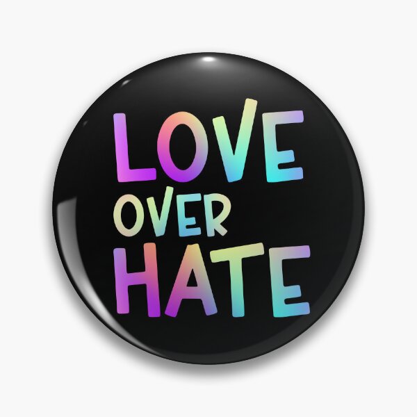 Item preview, Love Over Hate Colorful Gradient Sans Serif Typography Inspirational Quote designed and sold by Cawaiico.