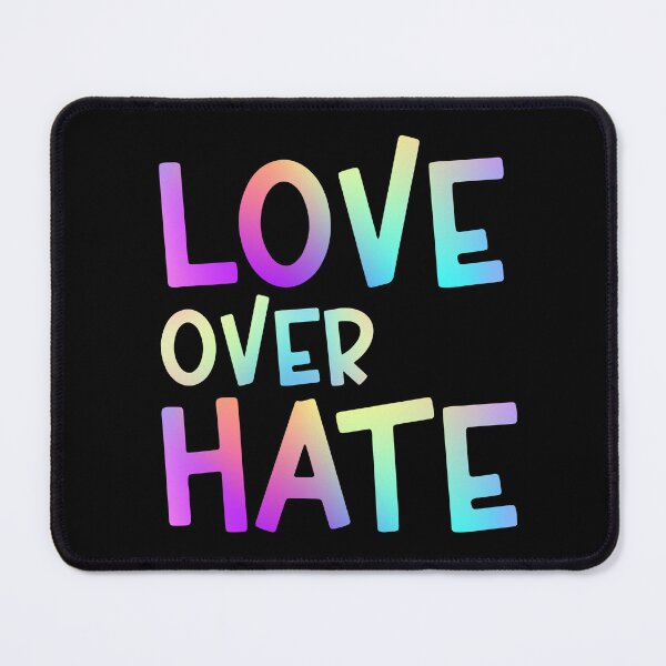 Item preview, Love Over Hate Colorful Gradient Sans Serif Typography Inspirational Quote designed and sold by Cawaiico.