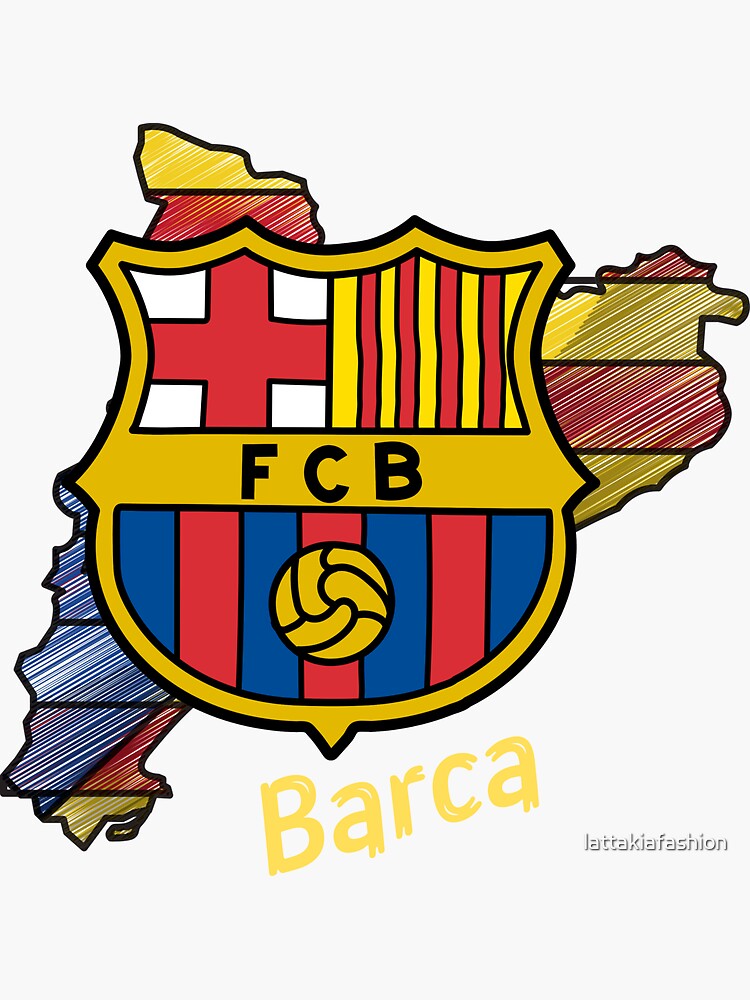 Barca FC Barcelona Flag of Catalonia Football sticker and Gifts