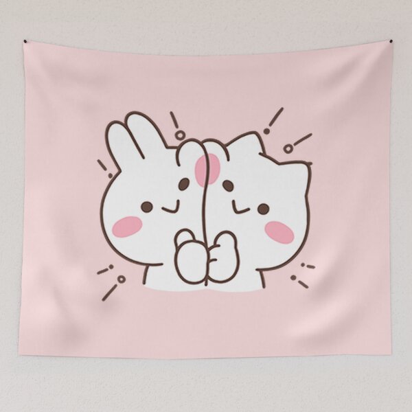 Item preview, Couple Rabbit Hugging Pink Cheeks designed and sold by horseford76.