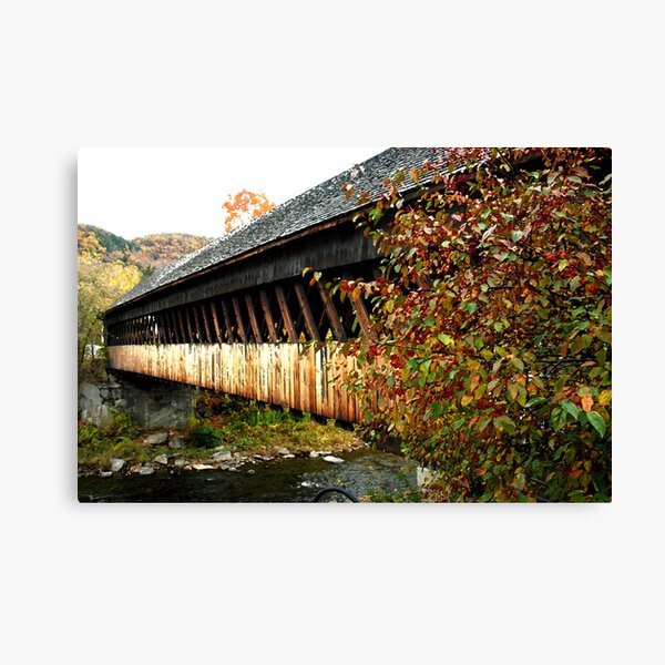 Woodstock, VT covered bridge Canvas Print