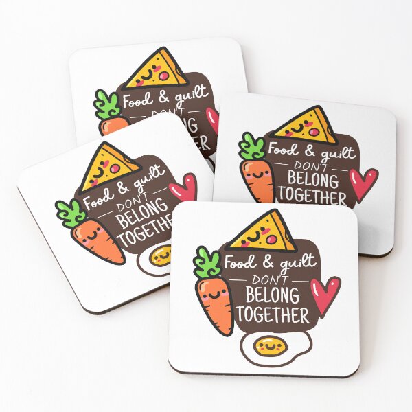 Item preview, Food and guilt don't belong together  designed and sold by ThoughtJumble.