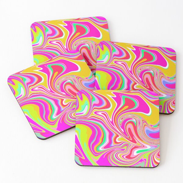 Item preview, Hot Pink, Green, Yellow, Blue and Red, Marble Pattern Design designed and sold by theprintedclub.